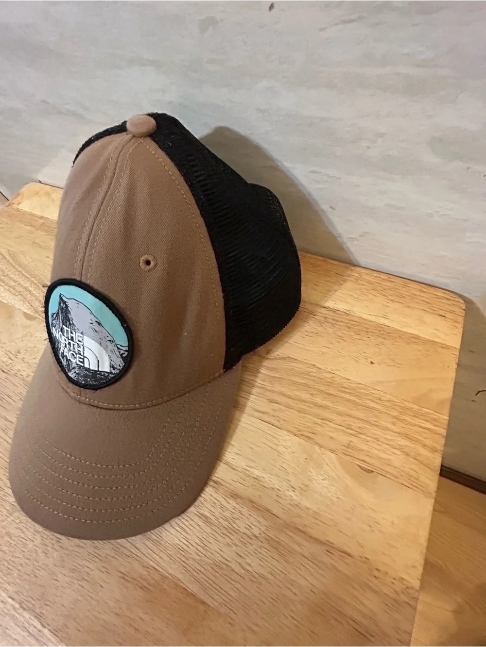 The North Face Tan & Black Mesh Trucker Cap